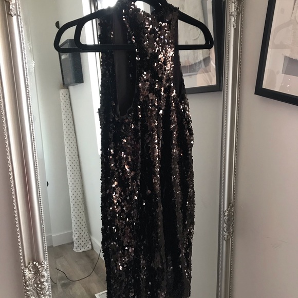 Vince Sequined Brown Tank Dress - Picture 2 of 2